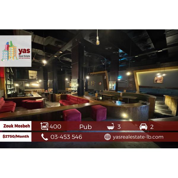 Zouk Mosbeh 400m2 | Luxury Pub | rent | Prime Location | CHN |