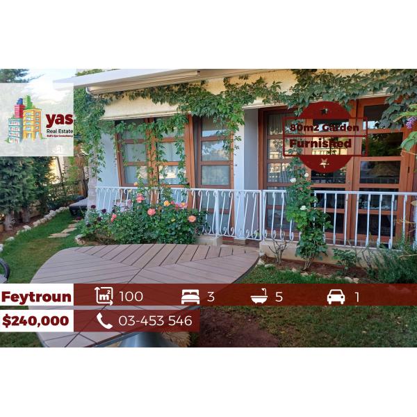 Feytroun/Satellity 100m2 | 80m2 Garden | Furnished | Barely Used | DA