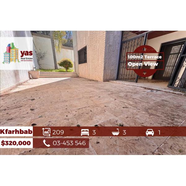 Kfarhbab 209m2 | 100m2 Terrace | Open View | Mint Condition | IV