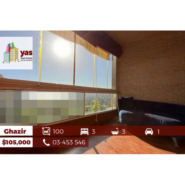 Ghazir 100m2 | Partial View | Well Maintained | Calm Area | IV
