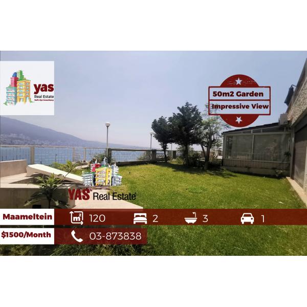 Maameltein/Dona Maria 120m2 Chalet | 50m2 Garden | Rent | View | IV